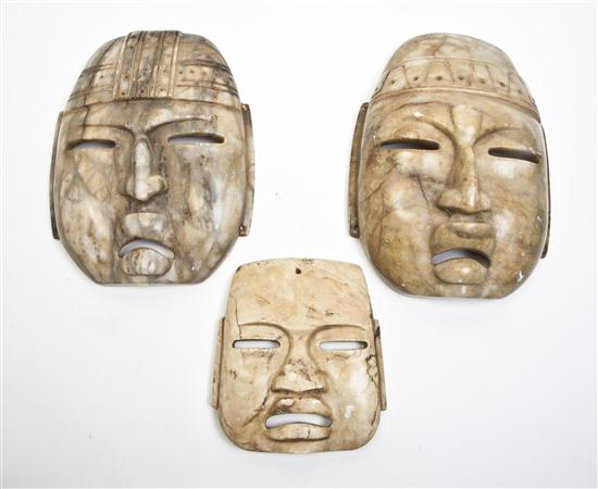  A Group of Three Olmec Style Carved 1549b1