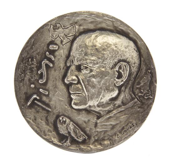 An American Silver Portrait Medallion 1549ea
