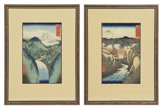 *A Group of Two Japanese Woodblock