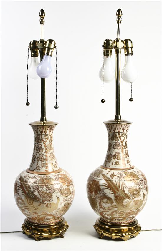 A Pair of Japanese Porcelain Vases each