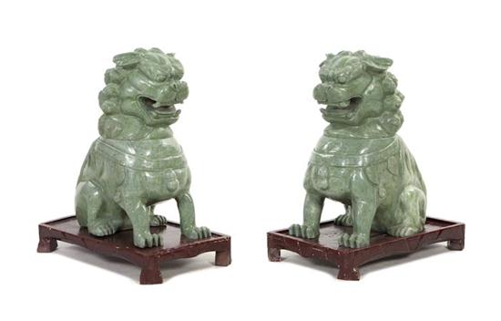 A Pair of Hardstone Fu Dog Form 154a0f