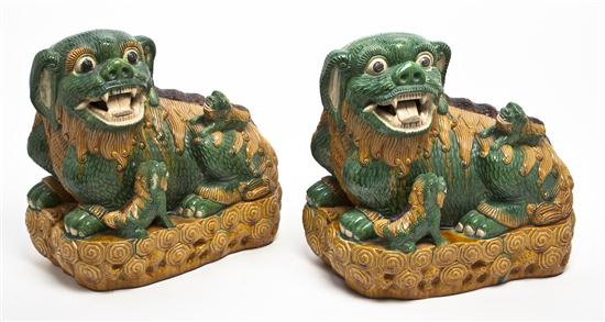 *Two Chinese Pottery Models of Fu Dogs