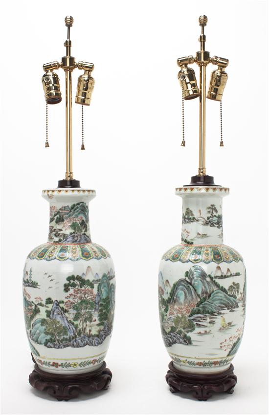 A Pair of Chinese Famille Verte