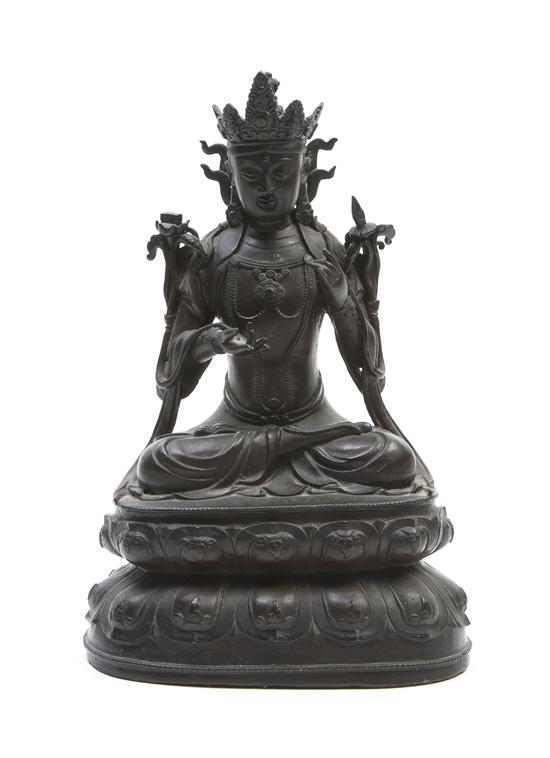 A Bronze Figure of a Buddha depicting