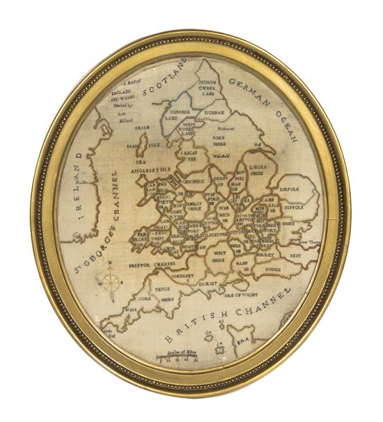 An English Needlework Map depicting 154af3