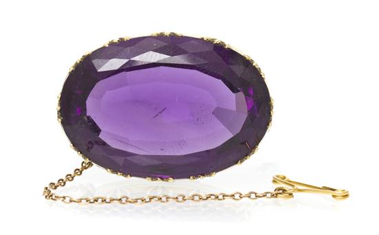 A Victorian Yellow Gold and Amethyst