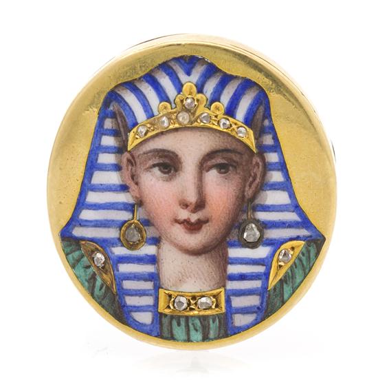 An Egyptian Revival Yellow Gold