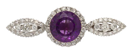  A White Gold Amethyst and Diamond 154b77