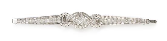  A Platinum and Diamond Bracelet 154b75