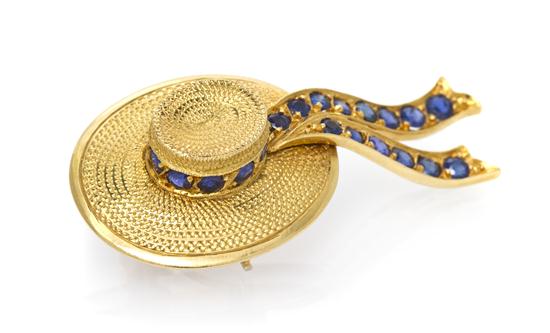 An 18 Karat Yellow Gold and Sapphire 154b80