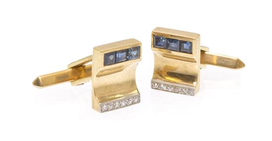 A Pair of 14 Karat Yellow Gold