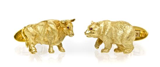 A Pair of 18 Karat Yellow Gold