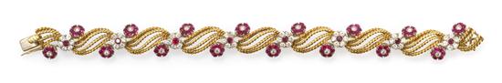 An 18 Karat Gold Diamond and Ruby 154bdb