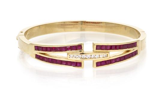 A 14 Karat Yellow Gold Ruby and 154be9