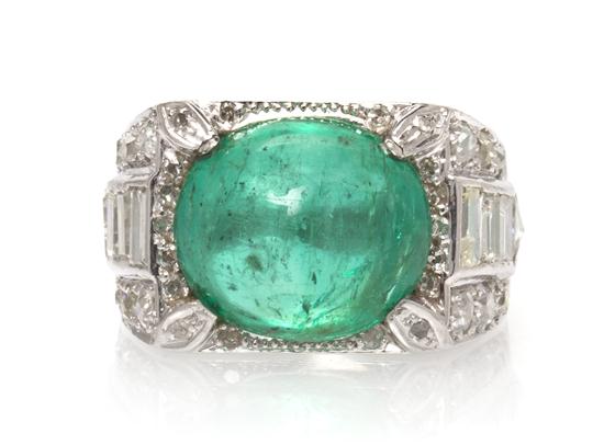 An Art Deco Platinum Emerald and 154c09