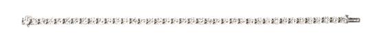 A Platinum and Diamond Line Bracelet 154c13
