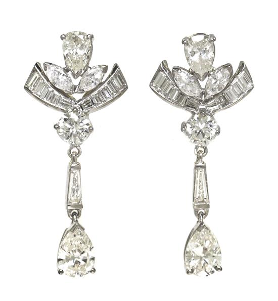 A Pair of Platinum and Diamond 154c14