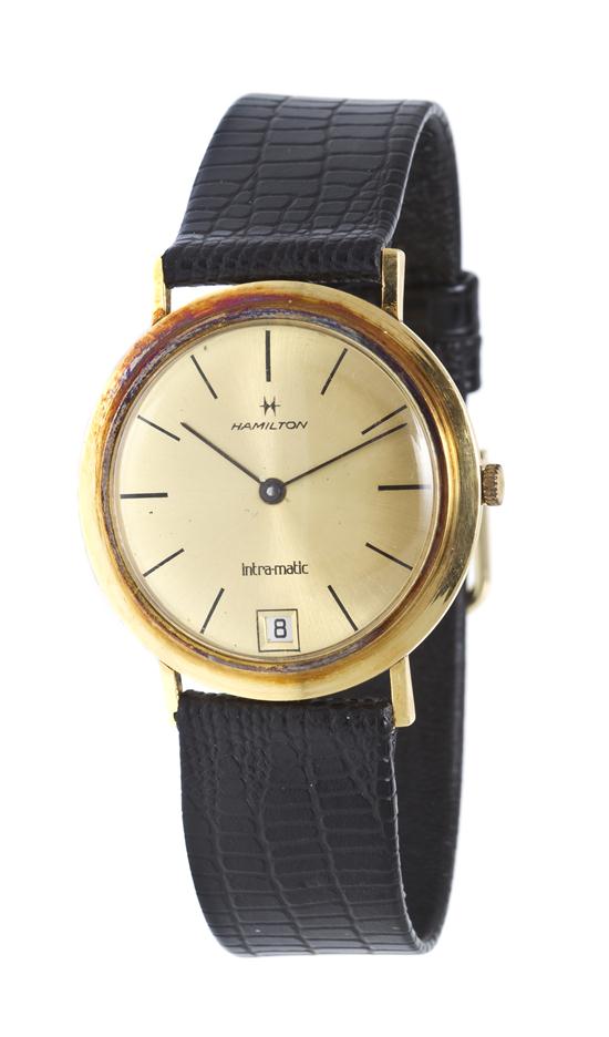 An 18 Karat Yellow Gold Intra-matic