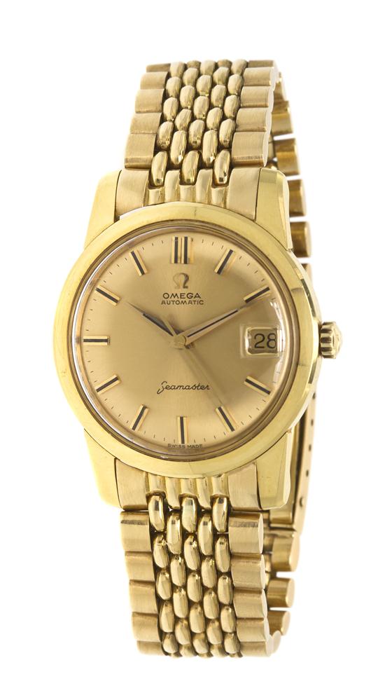 An 18 Karat Yellow Gold Seamaster Wristwatch