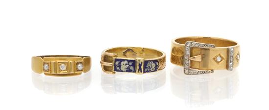  A Collection of Yellow Gold Rings 154c67