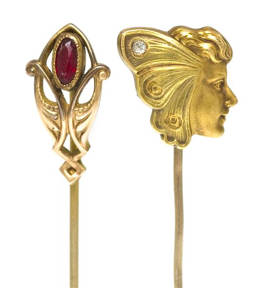 A Group of Art Nouveau Stick Pins 154cc4