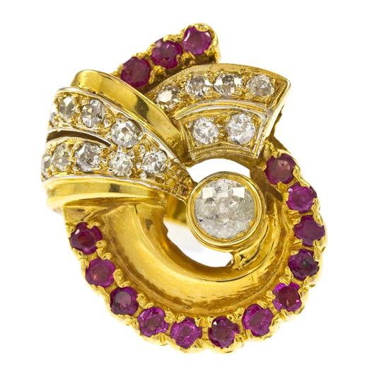  A 14 Karat Yellow Gold Ruby and 154cd1
