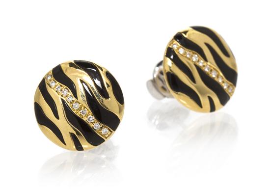 A Pair of 18 Karat Yellow Gold 154cec