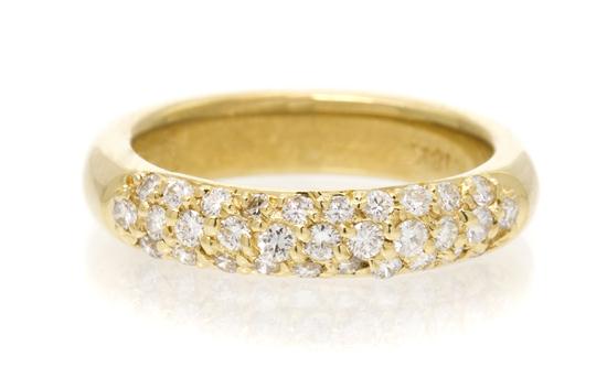 An 18 Karat Yellow Gold and Diamond 154cef