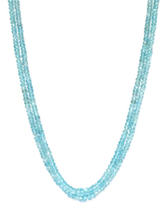 A Double Strand Apatite Bead Necklace
