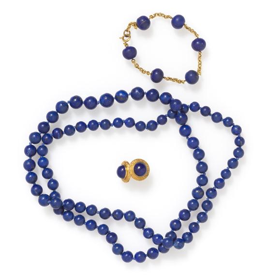  A Collection of Lapis Lazuli Jewelry 154d32