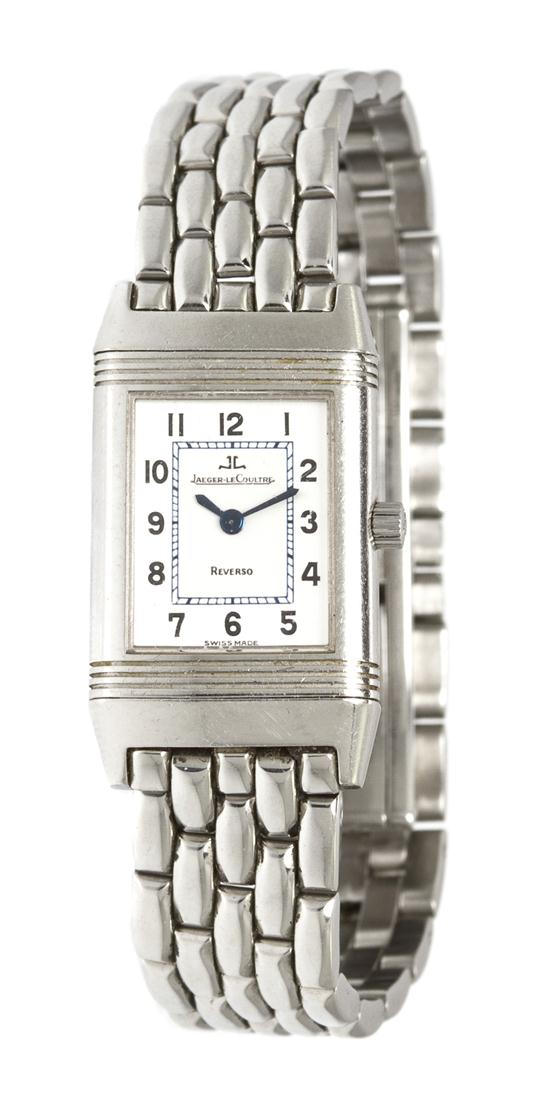 A Stainless Steel Reverso Wristwatch 154d45