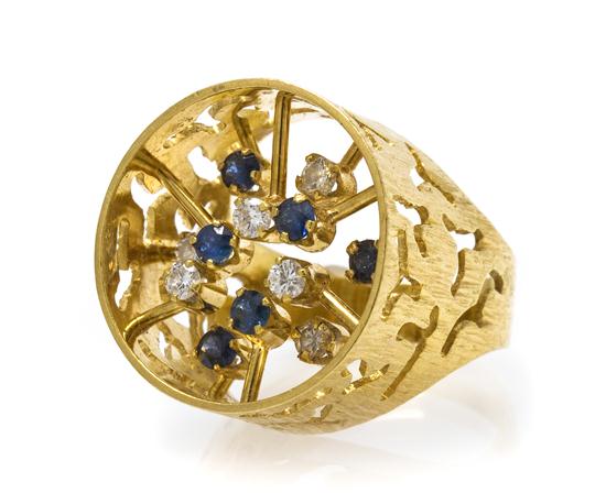 An 18 Karat Yellow Gold Sapphire 154d83