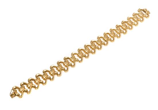 An 18 Karat Rose Gold Link Bracelet
