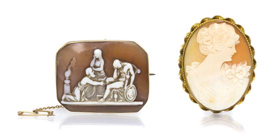 A Group of Shell Cameo Jewelry