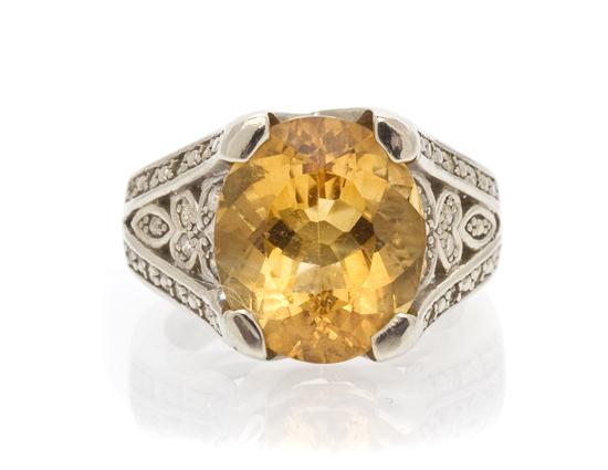 A 14 Karat Yellow Gold Citrine