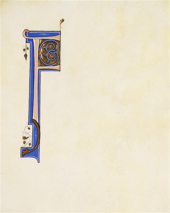 * (ILLUMINATED MANUSCRIPT INITIAL) An