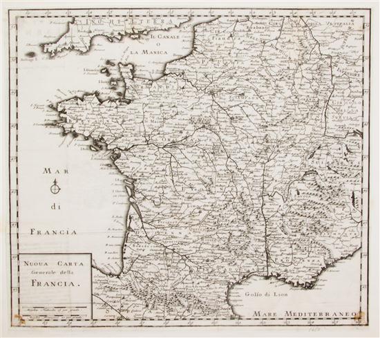 (MAP FRANCE) A group of four maps of