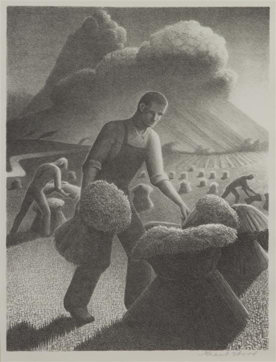 *Grant Wood (American 1891-1942) Approaching