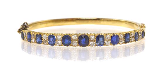 A Victorian Yellow Gold Sapphire 15501f