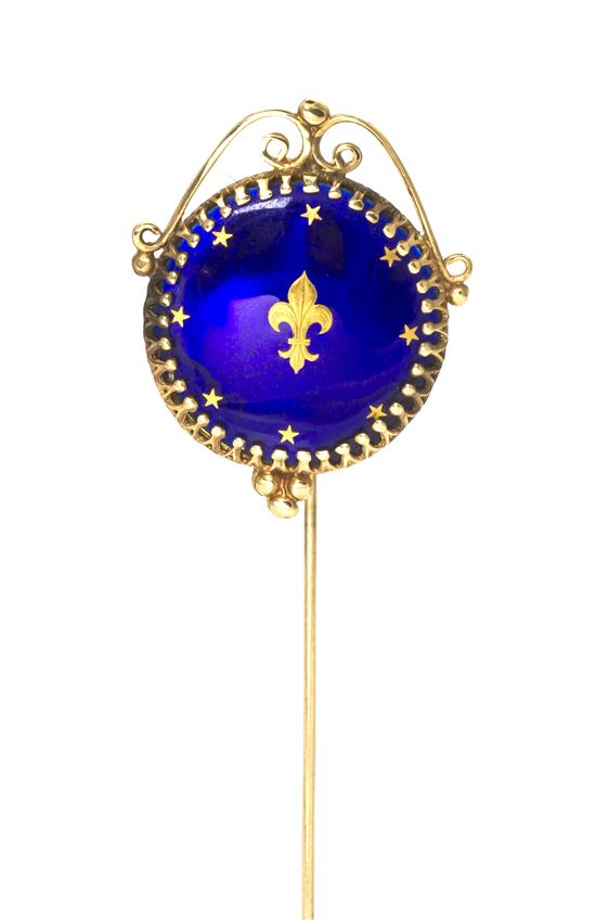 A 14 Karat Yellow Gold and Enamel 155030