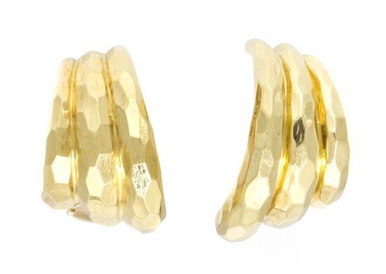 A Pair of 18 Karat Yellow Gold 155080