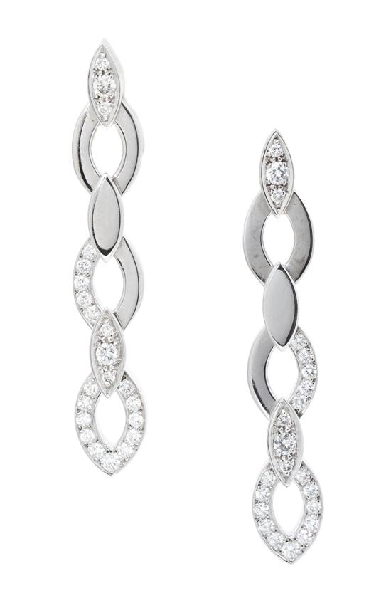 A Pair of 18 Karat White Gold and 155135