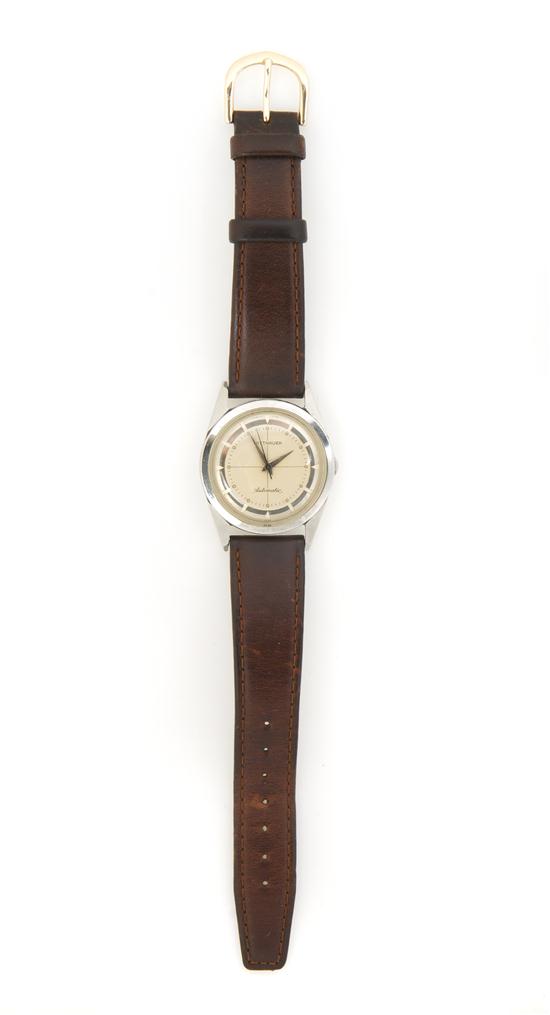 A Stainless Steel Wristwatch Wittnauer