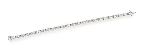  A Platinum and Diamond Line Bracelet 155183