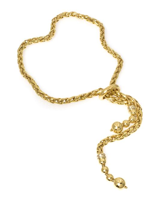 An 18 Karat Yellow Gold Lariat 1551a4