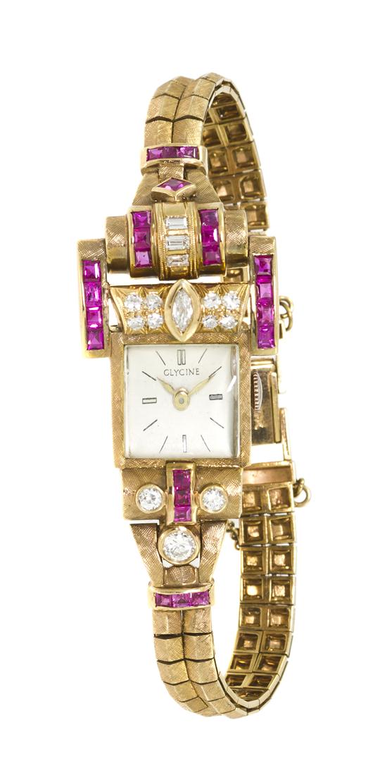 A Retro 14 Karat Yellow Gold Ruby 1551a5