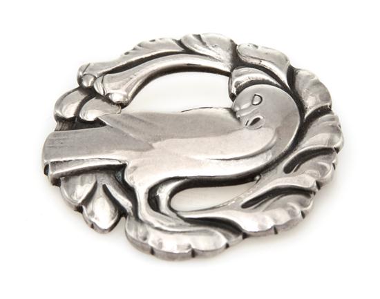 A Sterling Silver Dove Brooch Georg