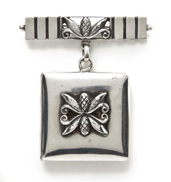 A Sterling Silver Bar Pin and Square 1551b1