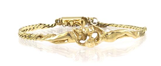 A 14 Karat Yellow Gold Lovers  1551d2