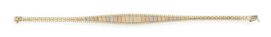  A 14 Karat Tri Color Gold Bracelet 1551e1
